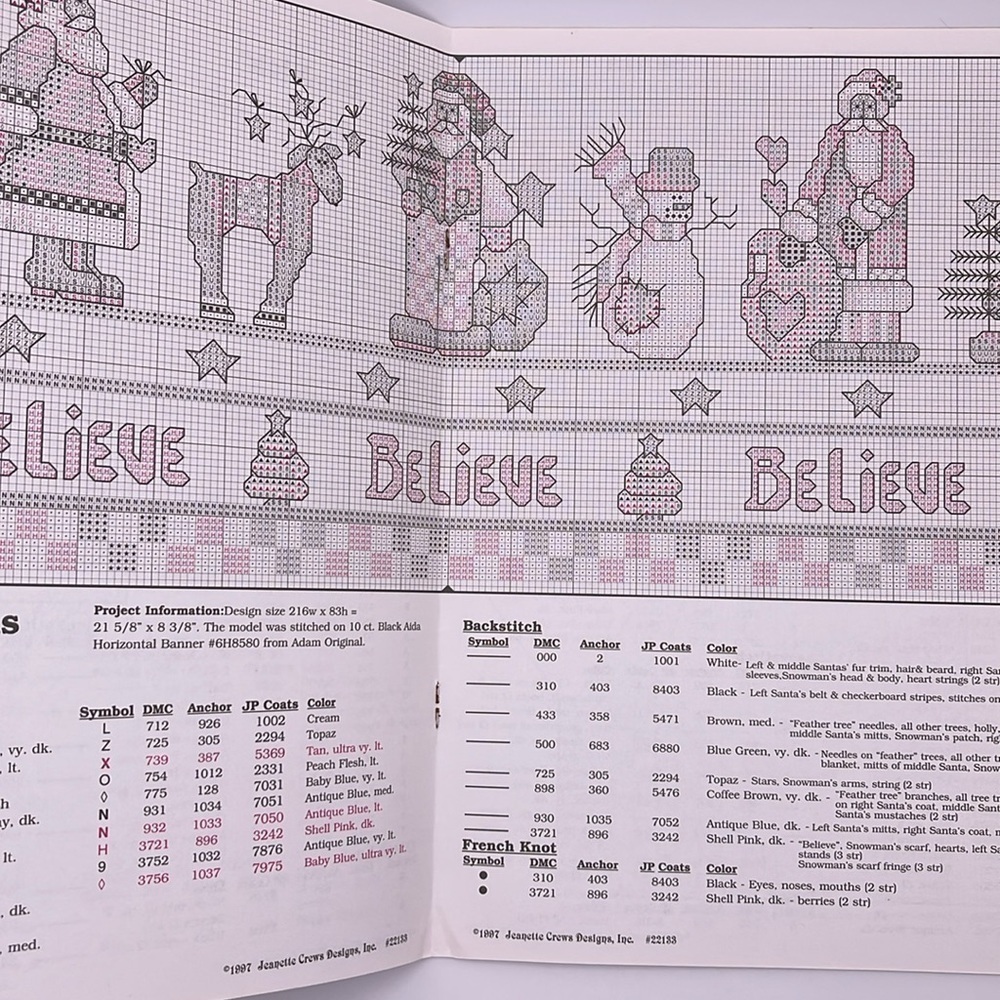 Vintage Alma Lynne Folksy St. Nick Cross Stitch Pattern Booklet - Picture 4 of 4